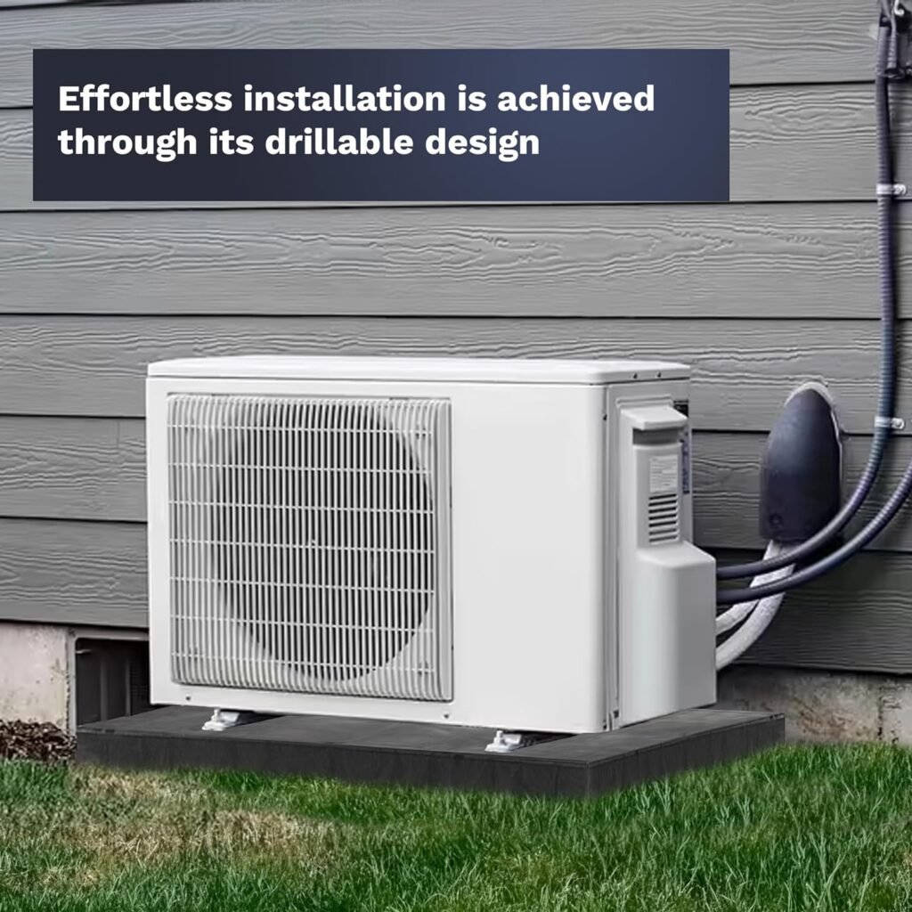 Equipment Pad for Ductless Mini Split Air Conditioner Heat Pump Outdoor Condenser Units 18x38x3