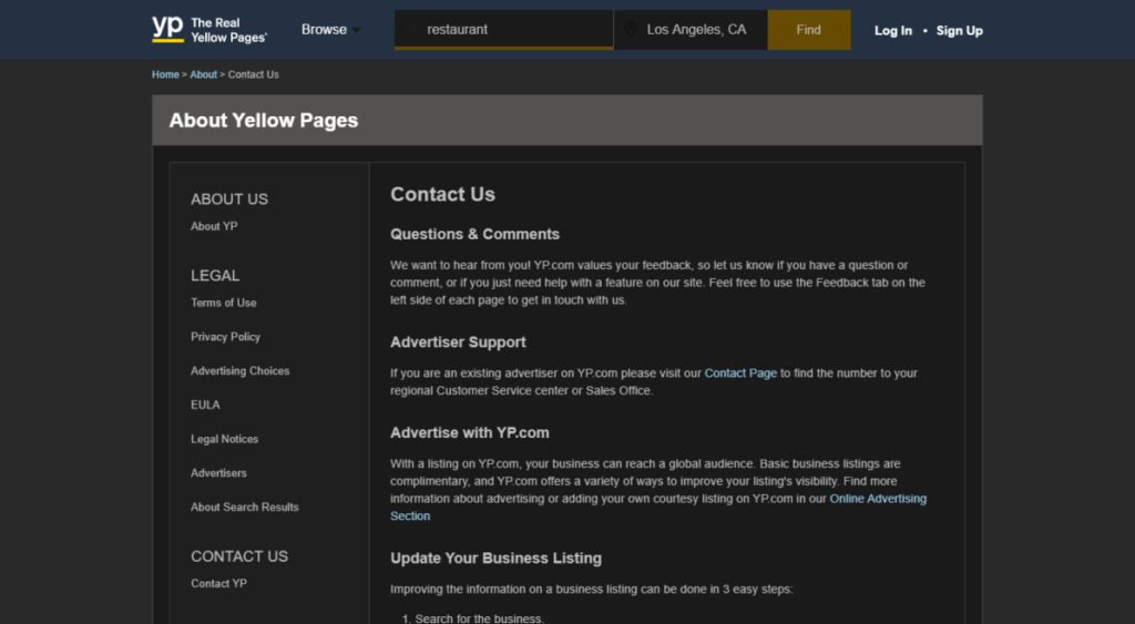 Upgrade Your Browser for a Better Yellowpages Experience