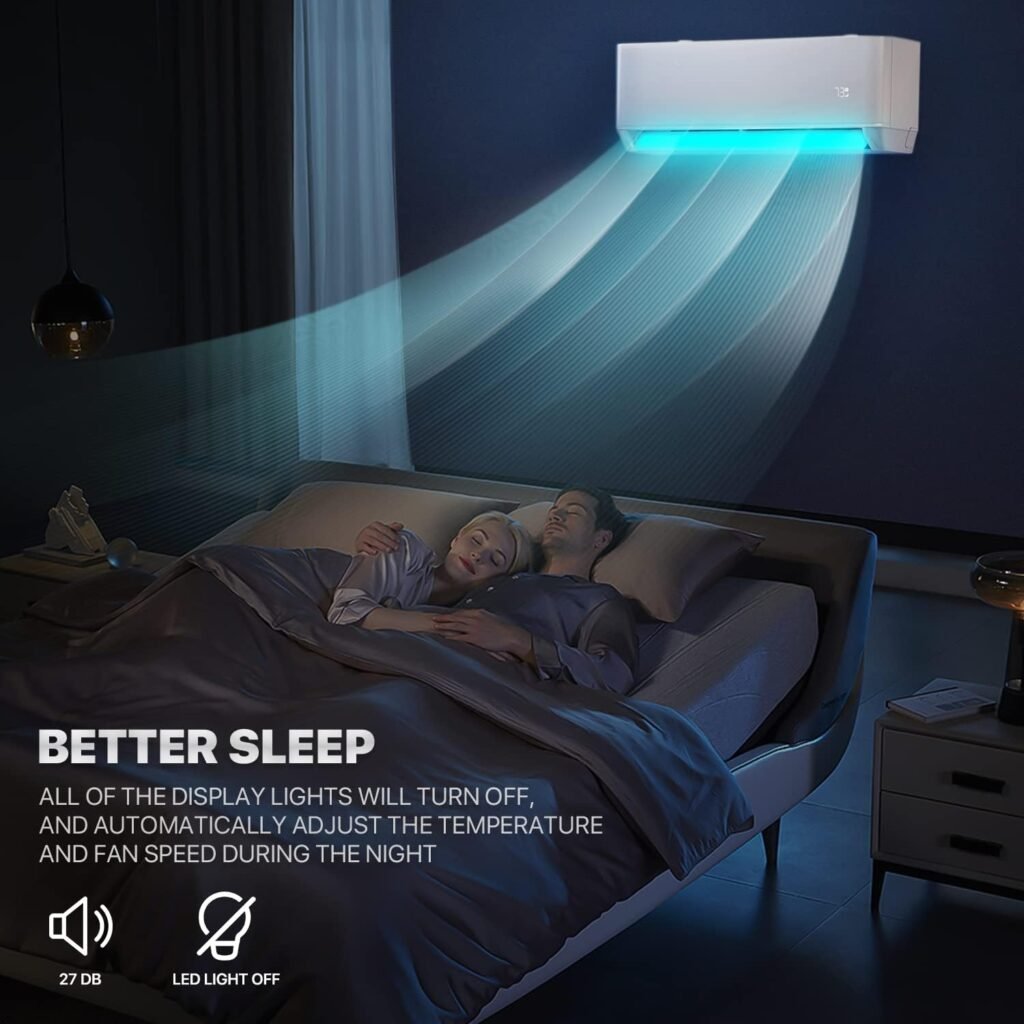 mollie Wifi Enabled 12,000 BTU Wall Mounted AC with Heat Pump, Installation Kits, Remote Control, 22 SEER2 - Cools up to 550 Sq. Ft Efficiently