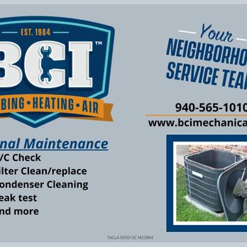 Bci Mechanical Air Cond/Plbg: Reviews and Services