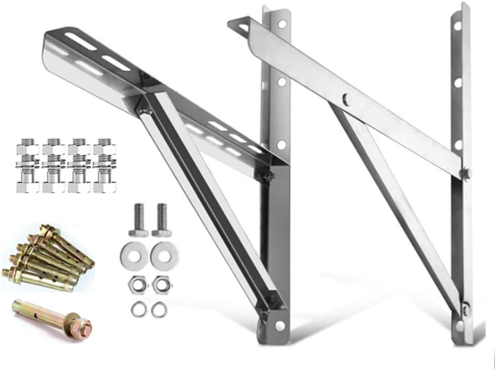 2 Pari Mounting Bracket for 9000-30000BTU Condenser Ductless Mini Split Air Conditioner Heat Pump Systems, Rust Free Stainless Steel